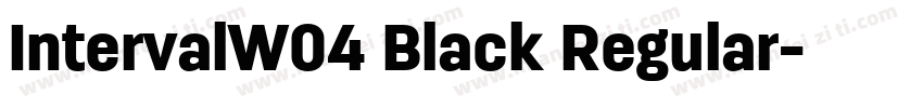 IntervalW04 Black Regular字体转换